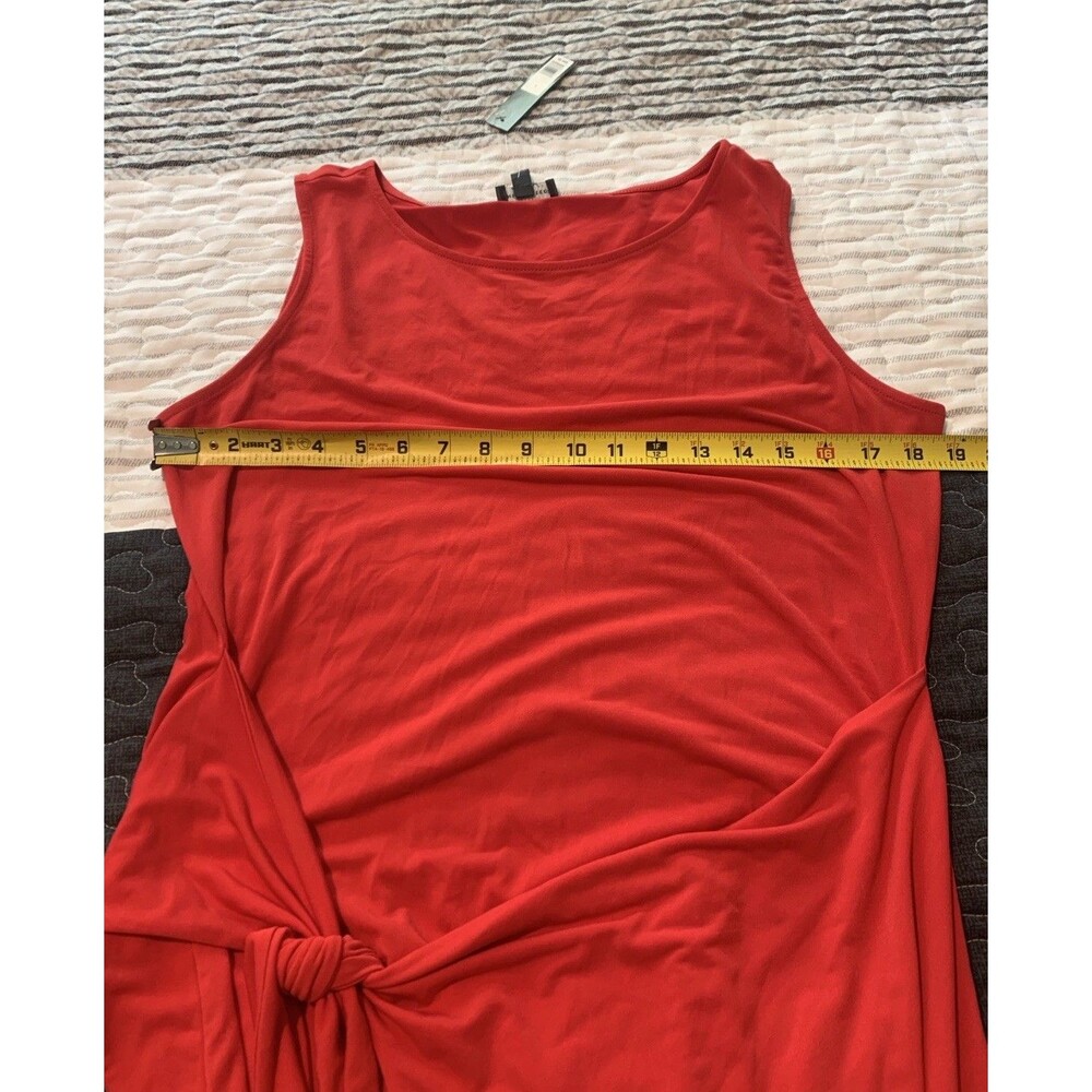 The Limited Red Sleeveless Knee Length Wrap Tie Dress  Women’s Size Large NWT - Picture 4 of 6